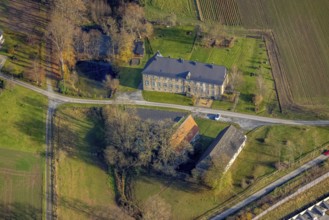 Aerial view, Former Galilee Monastery, Enste, Meschede, Sauerland, North Rhine-Westphalia, Germany,