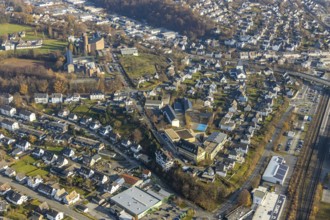 Aerial view, St. Walburga-Realschule, Kloster Abtei Königsmünster mit Gymnasium der Benediktiner,