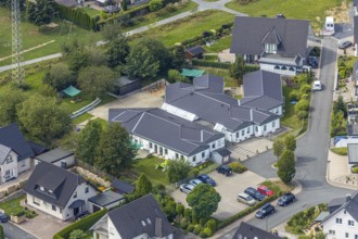 Aerial photo, AWO Kindergarten Kleine Wolke, Schwester-Luziana-Straße, Meschede, Sauerland,