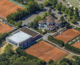 Aerial view, TPM Tennispark Mörs, 8 corners event location restaurant, Vinn, Mörs, Ruhr area, North