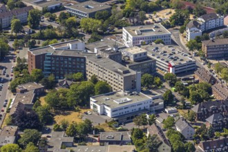 Aerial photo, St. Josef Hospital, Asberg, Mörs, Ruhr area, North Rhine-Westphalia, Germany, DE,