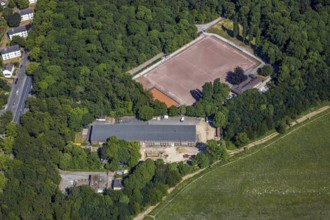 Aerial photo, SV Scherpenberg, Federal Agency for Technical Relief (THW), Scherpenberg, Mörs, Ruhr