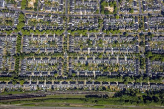 Aerial photograph, miners' housing estate Moseler Straße, Lippestraße, Marienburger Straße,