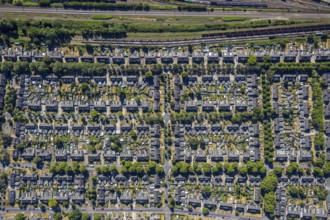 Aerial photograph, miners' housing estate Moseler Straße, Lippestraße, Marienburger Straße,