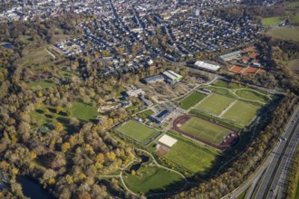 Aerial view, GroßSportanlage Filder Benden, GSV und MTV Mörs, Moers-Vinn, Mörs, Ruhr area, North