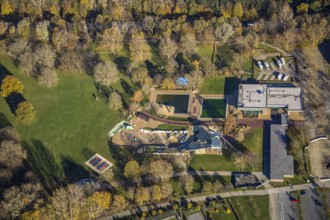 Aerial photo, ENNI Solimare, Moers-Vinn, Mörs, Ruhr area, North Rhine-Westphalia, Germany, bathing