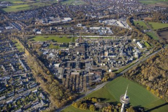 Aerial view, INEOS Solvents Gemany Mörs plant, Rheinkamp-Meerbeck, Mörs, Ruhr area, North
