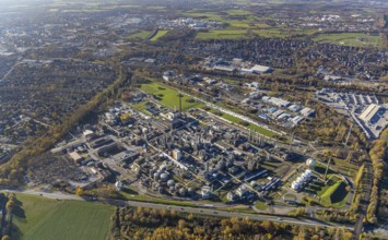 Aerial view, INEOS Solvents Gemany Mörs plant, Rheinkamp-Meerbeck, Mörs, Ruhr area, North
