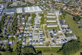 Aerial photograph, Adam Quartier Soest in the Belgian Quarter, Belgian Quarter on the site of the