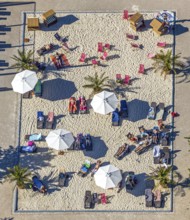 Aerial view, adventure pool, Aqua Spa and Aqua Fun Soest, outdoor pool, bathers, Soest, Soester