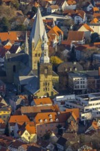 Aerial view, city centre view, old town, St. Petri Church Alde Kerke, St. Patrokli Cathedral,