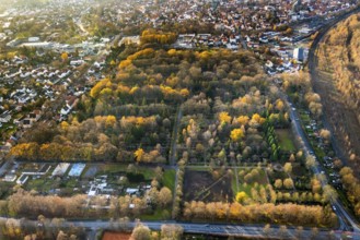 Aerial photograph, Osthofen Cemetery, Soest, Soester Börde, North Rhine-Westphalia, Germany, burial