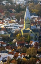 Aerial view, St. Patrokli Cathedral, Soest, Soester Börde, North Rhine-Westphalia, Germany, place