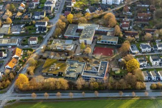 Aerial view, Bodelschwinghschule, construction site extension Jacob-Grimm-Schule, Vor dem