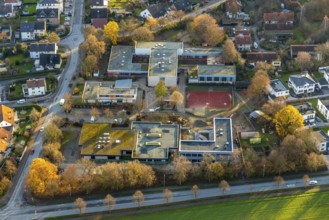Aerial view, Bodelschwinghschule, construction site extension Jacob-Grimm-Schule, Vor dem