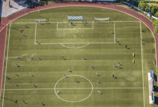 Aerial photo, Baumhofstadion, training games, Niedersprockhövel, Sprockhövel, Ruhr area, North