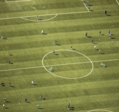 Aerial photo, Baumhofstadion, training games, Niedersprockhövel, Sprockhövel, Ruhr area, North