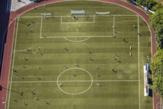 Aerial photo, Baumhofstadion, training games, Niedersprockhövel, Sprockhövel, Ruhr area, North