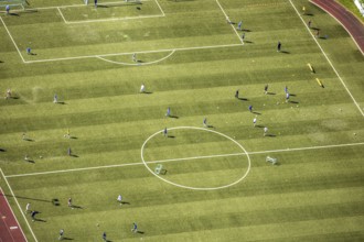 Aerial photo, Baumhofstadion, training games, Niedersprockhövel, Sprockhövel, Ruhr area, North