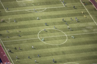 Aerial photo, Baumhofstadion, training games, Niedersprockhövel, Sprockhövel, Ruhr area, North