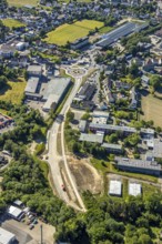 Aerial view, Niedersprockhövel, bypass road L70n between Hauptstraße and Wuppertaler Straße,