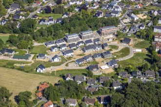 Aerial view, new residential area Steinegge, Riepelsiepen, Niedersprockhövel, Sprockhövel, Ruhr
