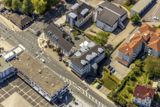 Aerial photograph, Stadtwerke Meinerzhagen GmbH, Mark-E Forum Meinerzhagen, Meinerzhagen,