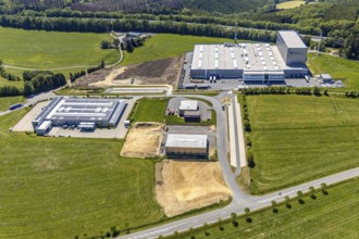 Aerial view, Grünewald industrial estate, OTTO FUCHS Surface Technology GmbH & Co. KG,