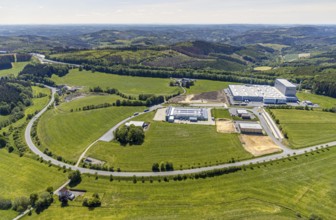 Aerial view, Grünewald industrial estate, OTTO FUCHS Surface Technology GmbH & Co. KG,