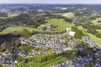 Aerial view, residential area Sankt-Cyr-Allee, Ländlicher Reit- und Fahrverein Meinerzhagen,