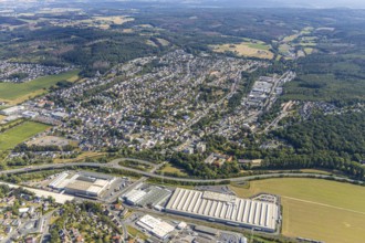 Aerial view, aerial view of Lendringsen, Menden, Sauerland, Märkischer Kreis, North