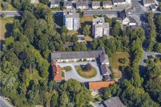 Aerial photo, Rödinghausen Estate, Menden Industrial Museum, Menden, Sauerland, Märkischer Kreis,