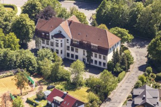 Aerial view, music school Volmetal, youth centre Meinerzhagen, Meinerzhagen, Märkischer Kreis,
