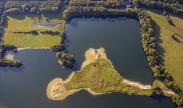 Aerial view, Zachariassee, Lipperode, Lippstadt, Kreis Soest, North Rhine-Westphalia, Germany, DE,