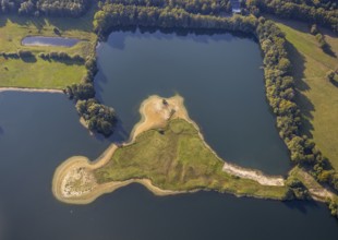 Aerial view, Zachariassee, Lipperode, Lippstadt, Kreis Soest, North Rhine-Westphalia, Germany, DE,