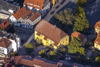 Aerial photo, Ührken Der U (h) rige Bier Keller, Lübbecke, Ostwestfalen-Lippe, OWL, North
