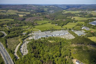 Aerial view, Leopold Kostal GmbH & Co. KG, An der Bellmerei, Lüdenscheid, Märkischer Kreis,