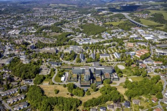 Aerial view, Klinikum Lüdenscheid - Märkische Kliniken GmbH, Lüdenscheid, Märkischer Kreis,