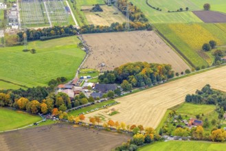 Aerial photo, thousands of spectators watched with great interest as the Gersteinwerk chimney was