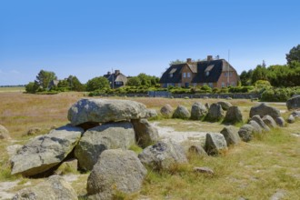 Megalithic grave at Sylt, part of the North Frisian Islands in Germany