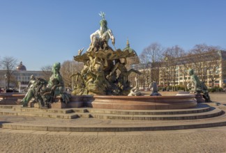 Neptune Fountain in Berlin, the capital and largest city in Germany