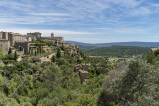 Scenery around Gordes, a comune in the Provence region of southern France at summer time
