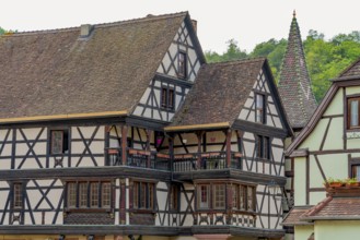 Architectural impression of Kaysersberg, a historical town and former commune in Alsace in