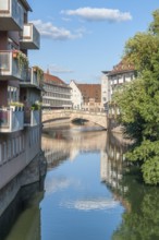City view of Nuremberg, a city in Franconia in the german state of Bavaria