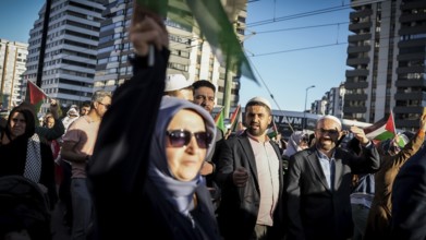 Gaziantep, Türkiye – October 11, 2025: Thousands of Turkish citizens take part in a large