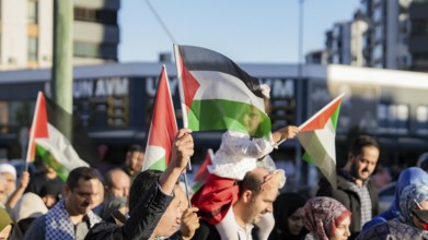 Gaziantep, Türkiye – October 11, 2025: Thousands of Turkish citizens take part in a large