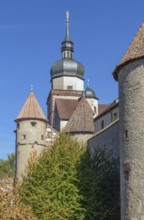 Idyllic detail of the Marienberg Fortress near Wuerzburg in Franconia, a bavarian area in Germany