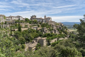 Scenery around Gordes, a comune in the Provence region of southern France at summer time