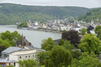 Aerial impression of Boppard at the Middle Rhine area in Germany