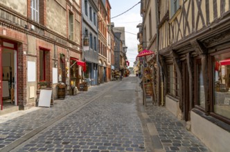 City view of Honfleur, a commune in the Calvados department in northwestern France